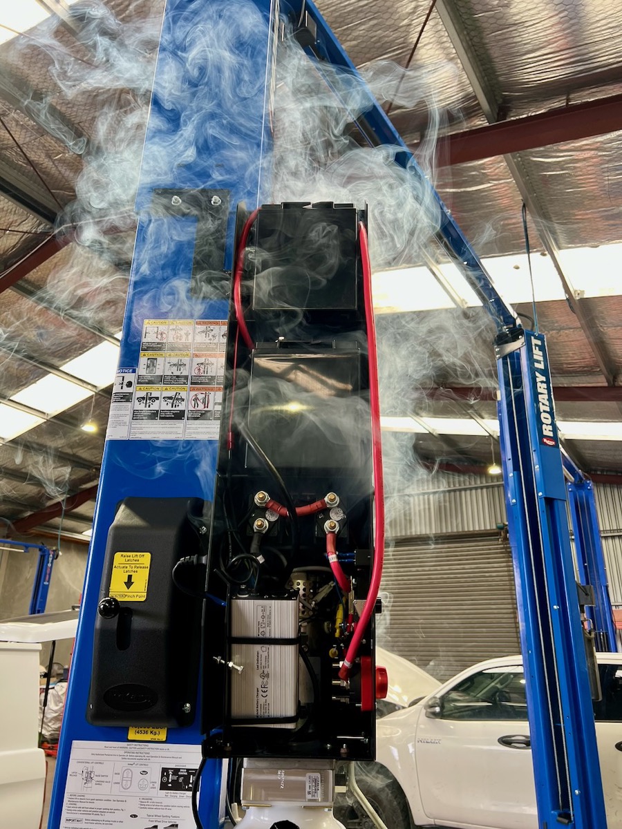 High-current DC hoist failure